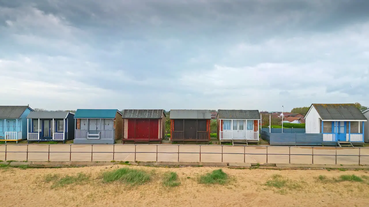 Behold the splendor of Mablethorpe from the skies an East Coast holiday town in Lincolnshire with aerial shots of beach huts sandy beaches and lively amusement parks with tourists