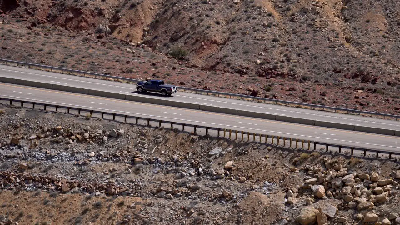 Aerial view of highway in Utah USA