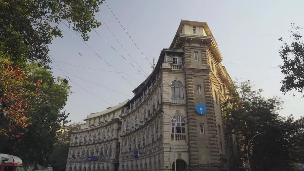 State Bank of India iconic and historical building with logo in Horniman Circle South Mumbai India