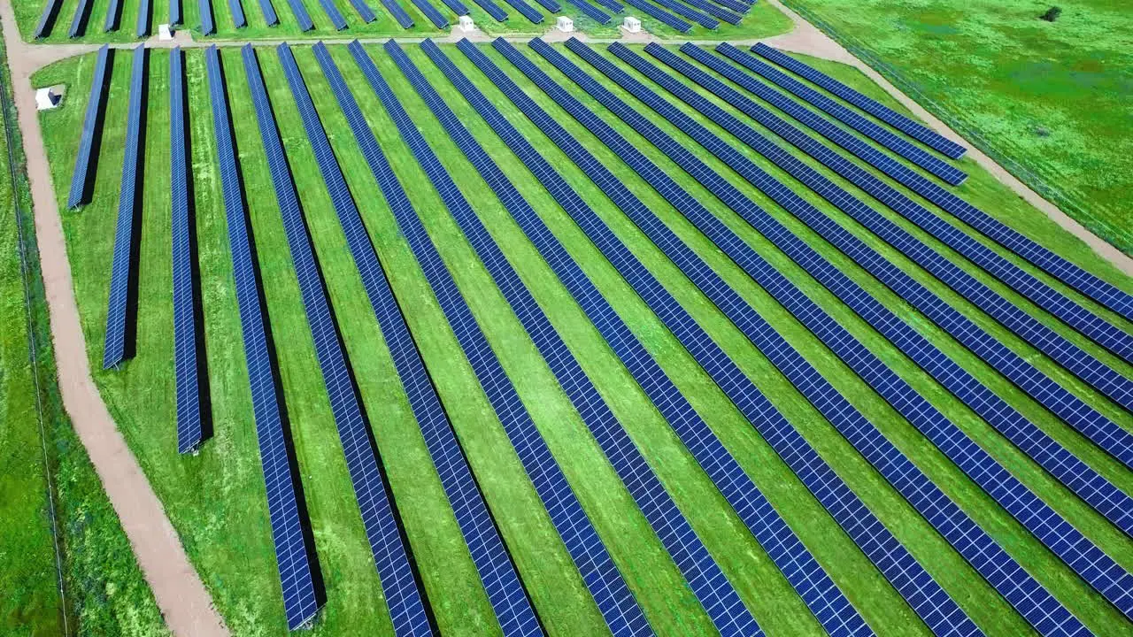 Environmentally friendly green energy farm Modern solar power plant