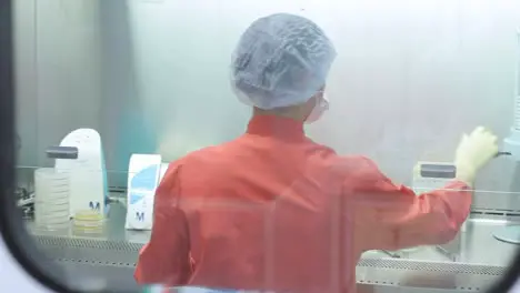 Female scientist working in the laboratory Biological tests of medicaments