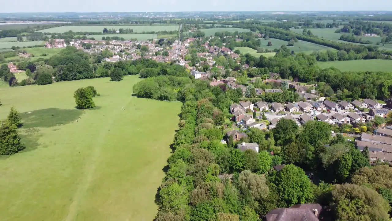 4K drone video of the village of Bridge near the city ofCanterbury in Kent