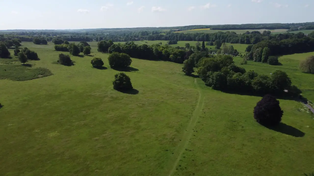 4K drone video of the countryside outside the village of Bridge near Canterbury