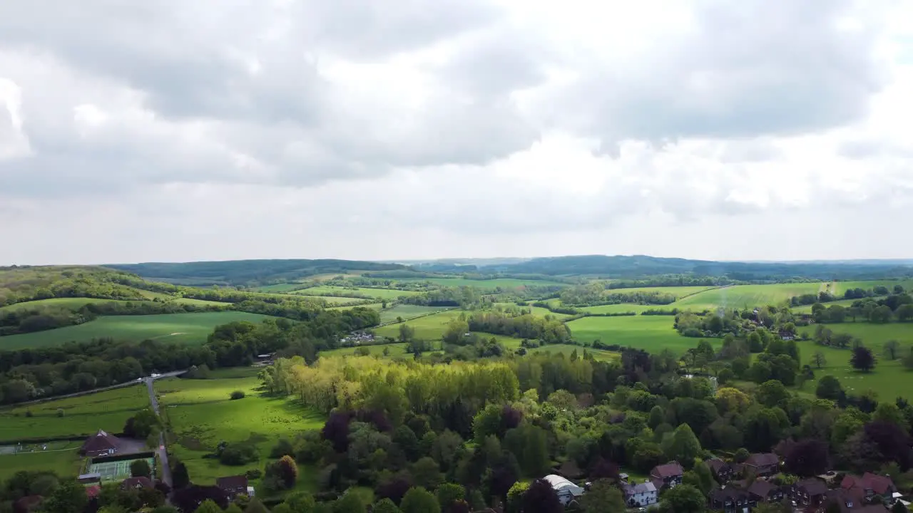 Rolling countryside view of Kent countryside