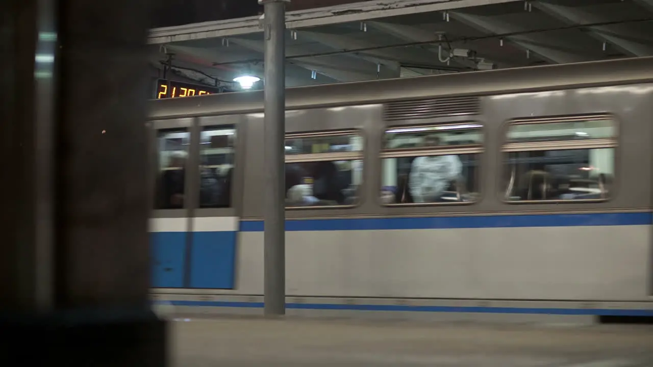 Trains at metro station in Moscow