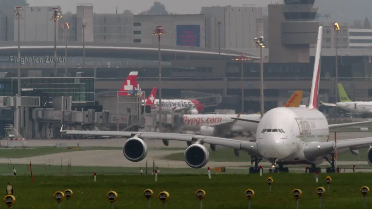 Emirates Airbus A380-800 Superjumbo Jet taxiing