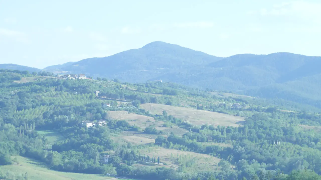 Mountains in remote Italy on a partly clouded day