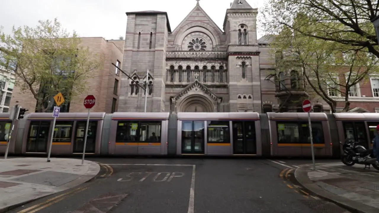 Tram luas in the Dublin City