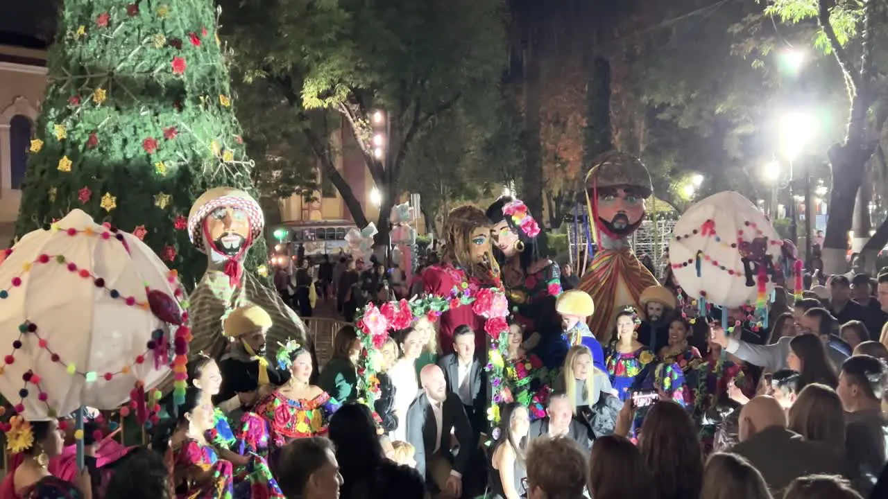 shot of wedding and guests celebrating in chiapas mexico