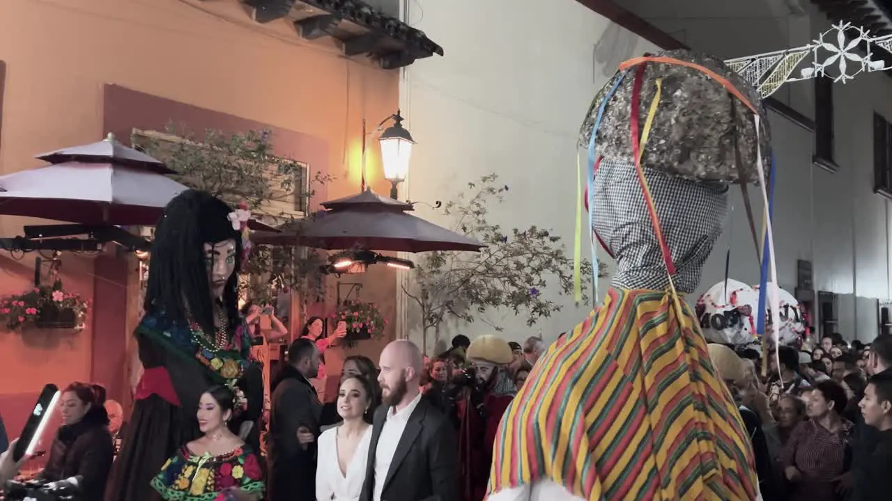 shot of traditional dancers and wedding in mexico