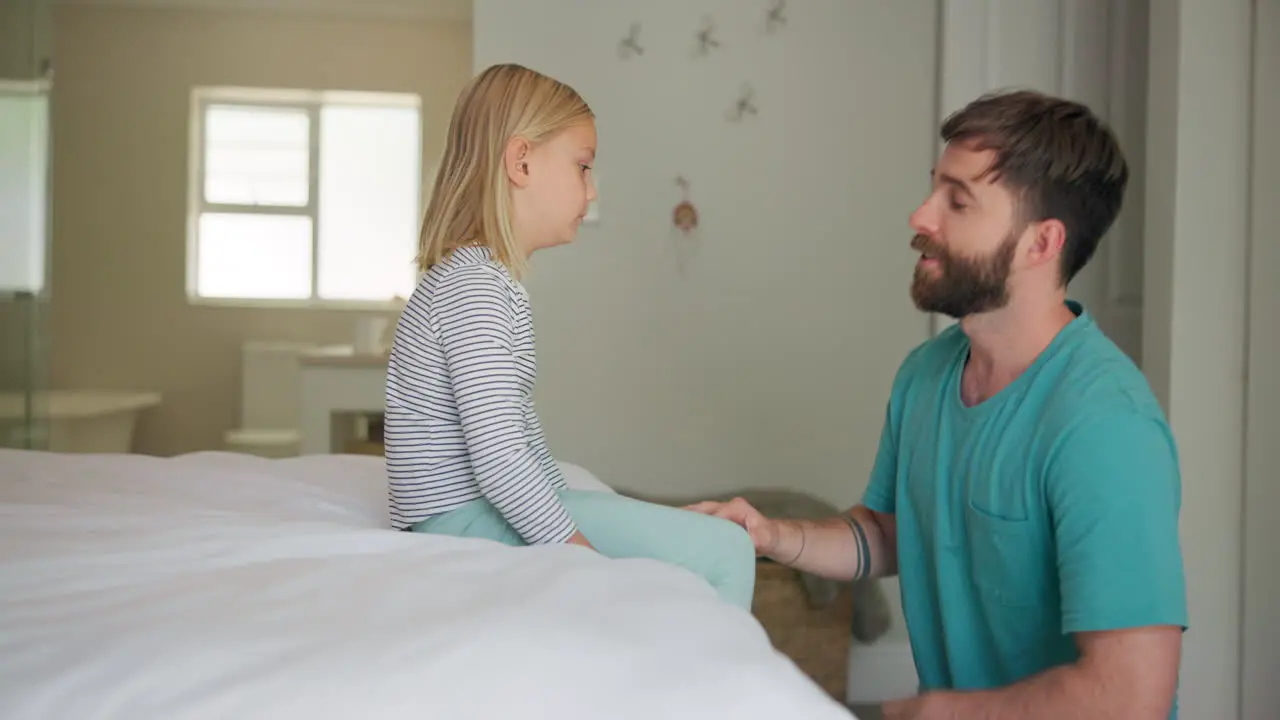 Love father hug his daughter