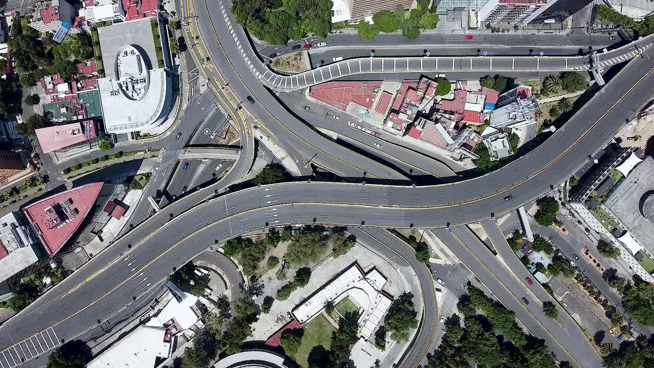 Cenital view of Street cross in north Mexico city