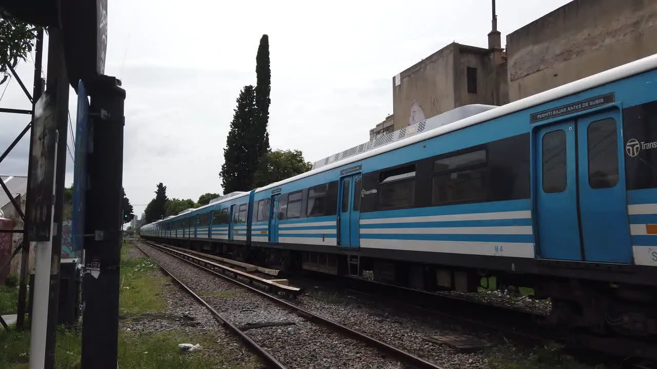 A Train Passes Through Buenos Aires Argentina Domingo Faustino Sarmiento Railway