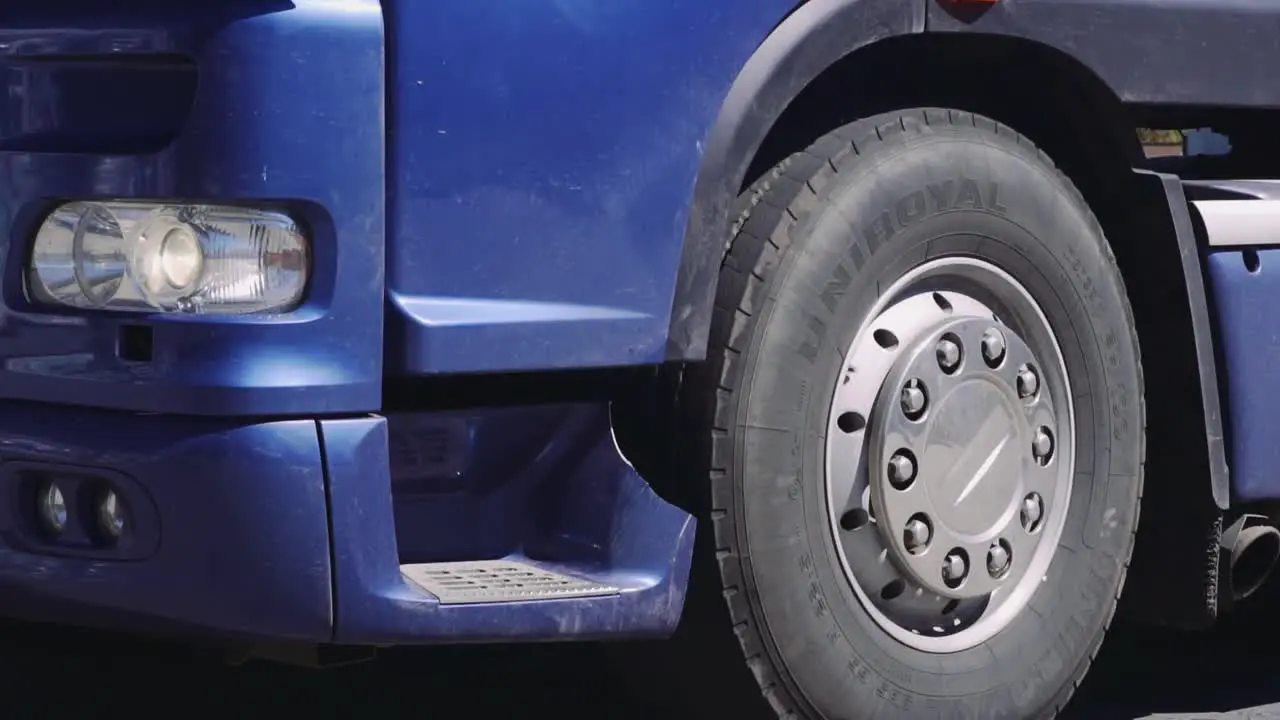 Closeup truck wheel