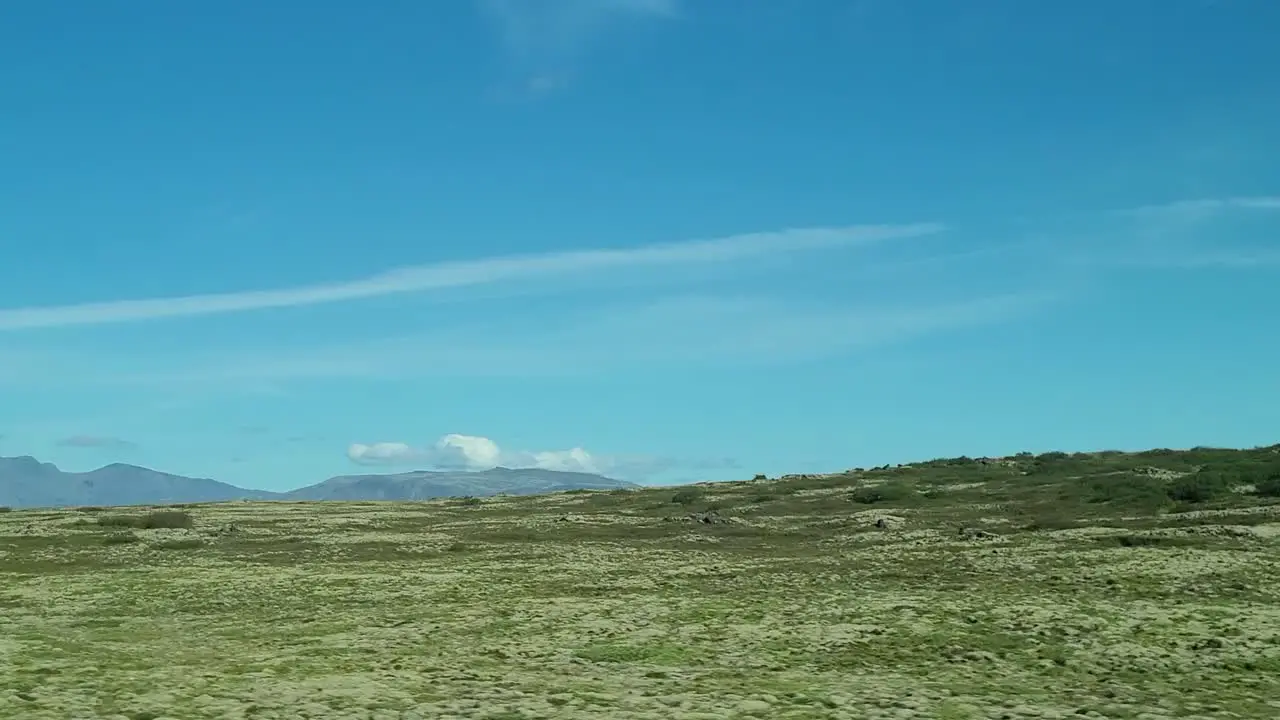 landscape of northern iceland seen from the road