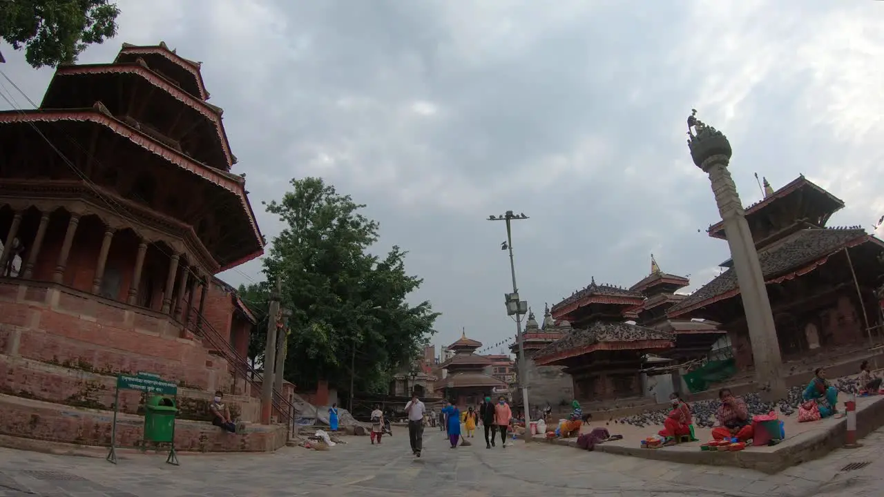 Street in front of Hanumandhoka Palace in New Road Kathmandu