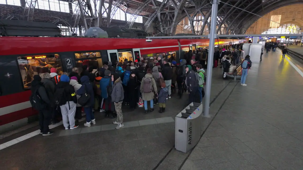 Leipzig Central Station A Vibrant Hub of Commuter Activity