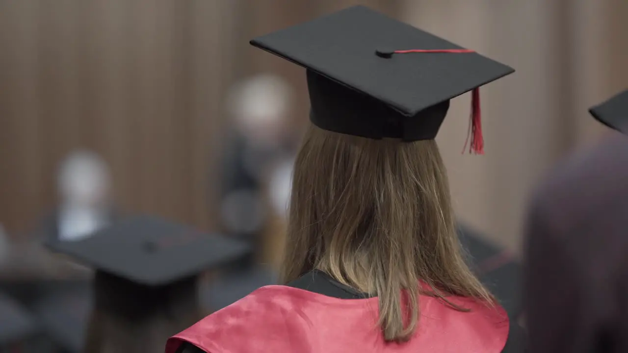 Young girl is graduated from the uni