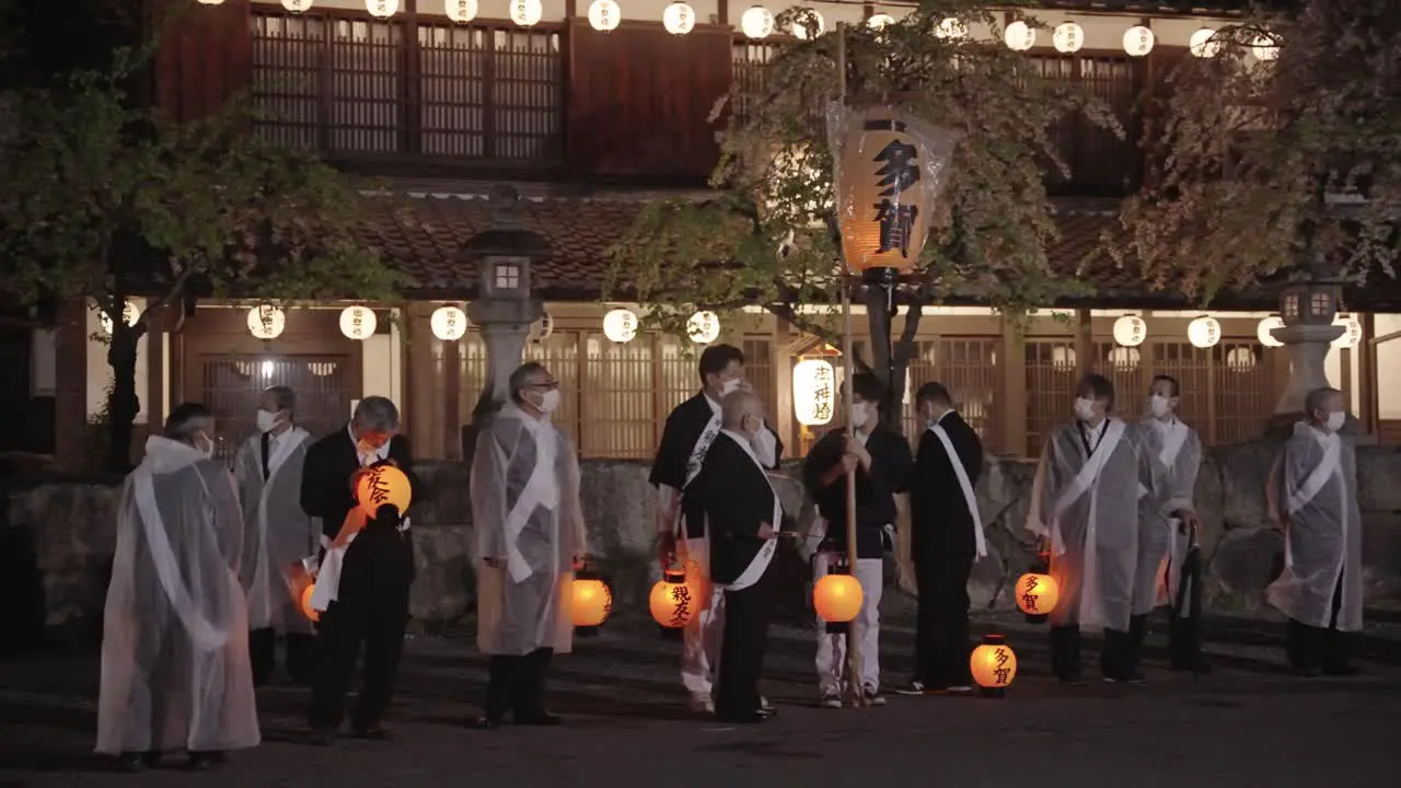 Representatives from Tagataisha attending Hachiman Matsuri