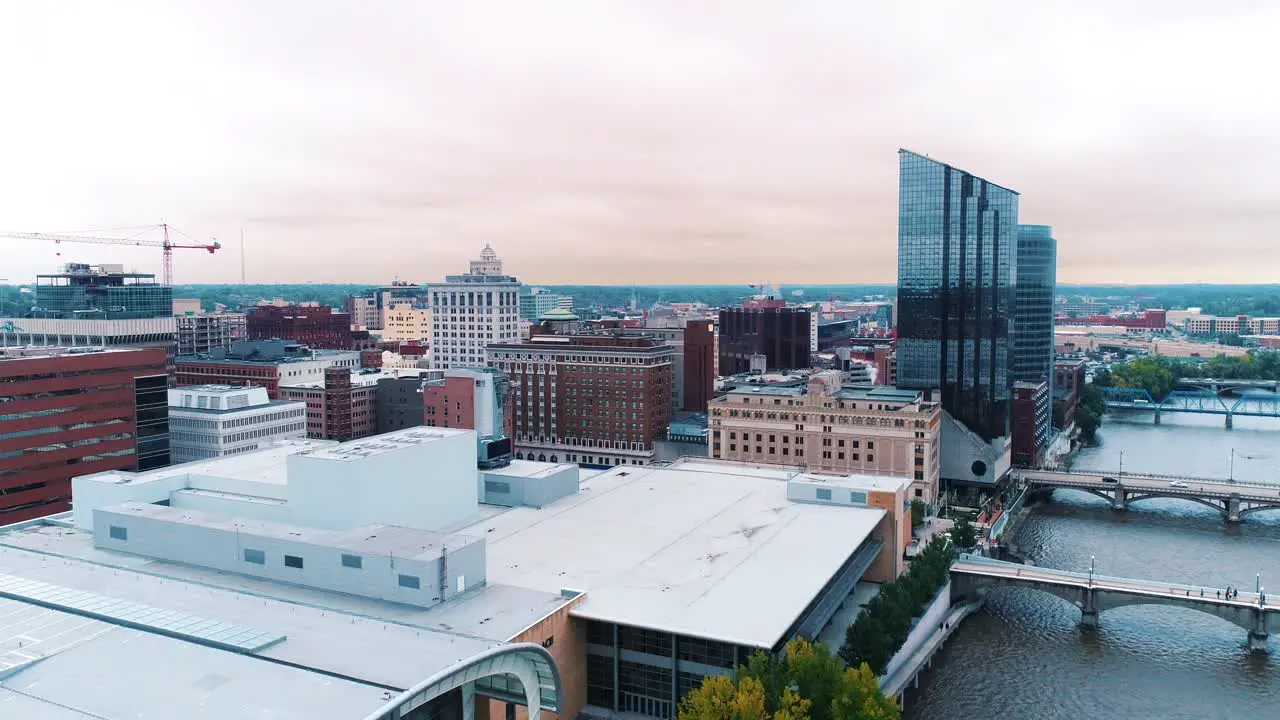 Aerial Grand Rapids Michigan City