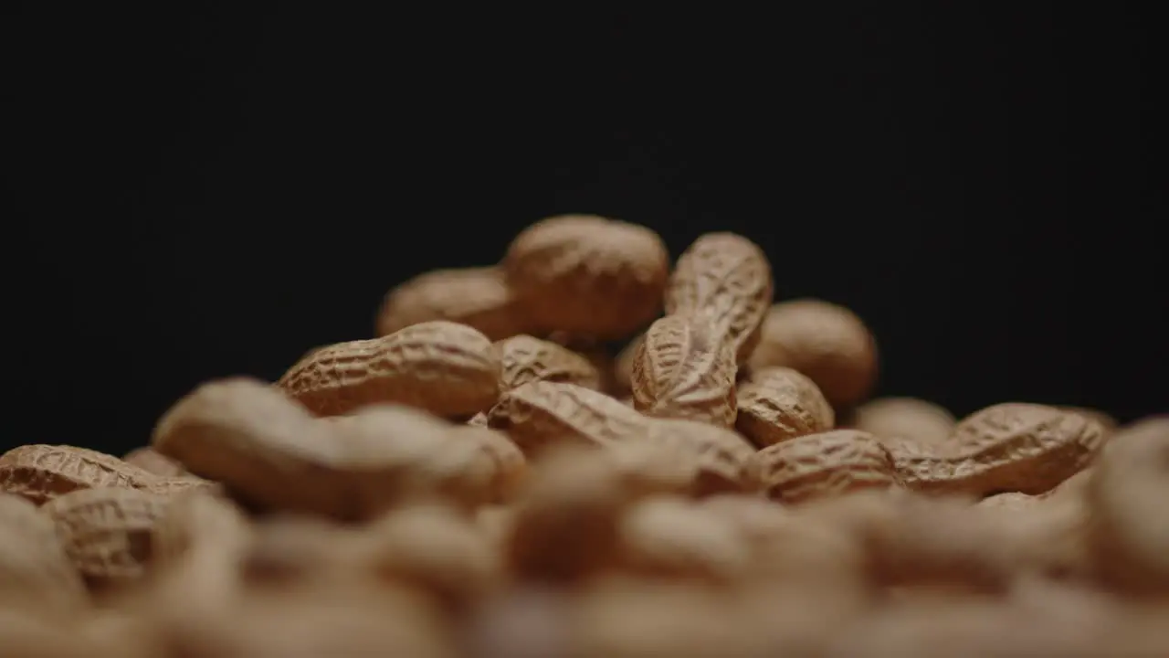 Spinning pile of peanuts with black background-2