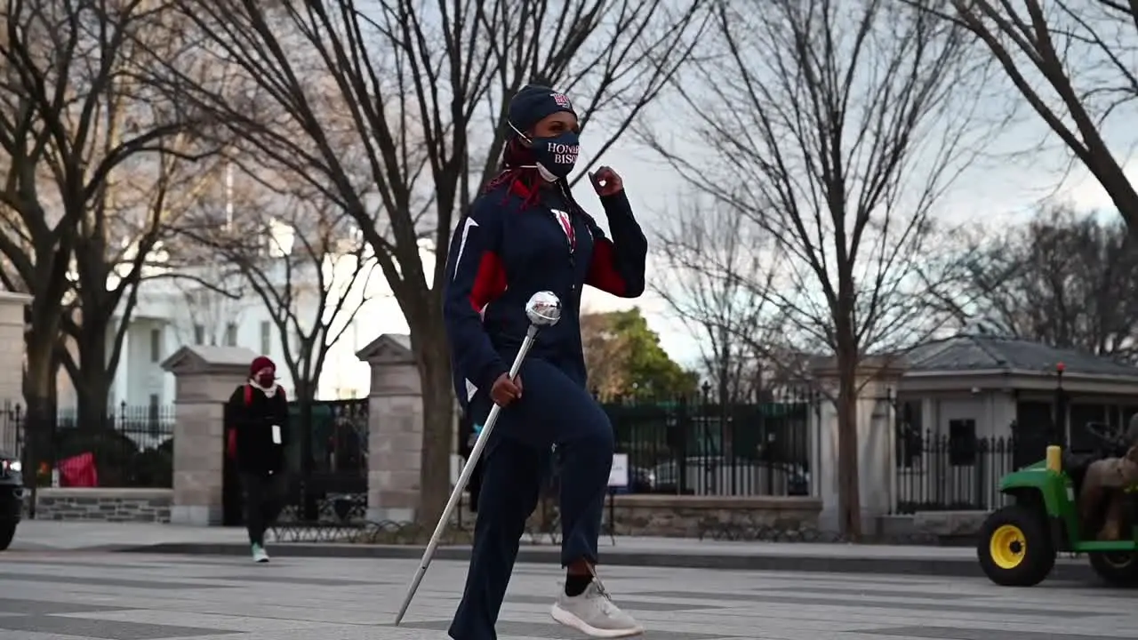 Howard University Marching Band Rehearses Before The Biden Harris White House Presidential Inauguration