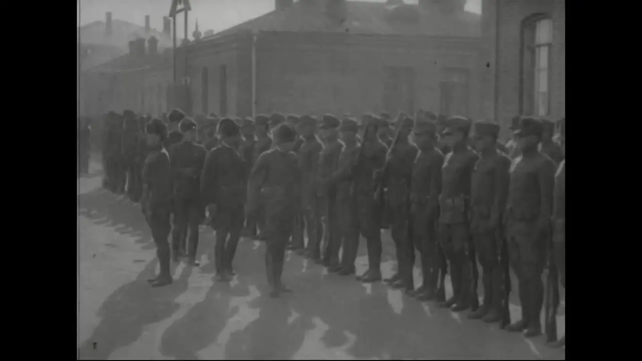 The Russian Army Marches In Formation Near Vladivostok Siberia Russia From 1918