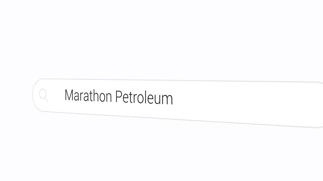 Typing Marathon Petroleum on the Search Engine