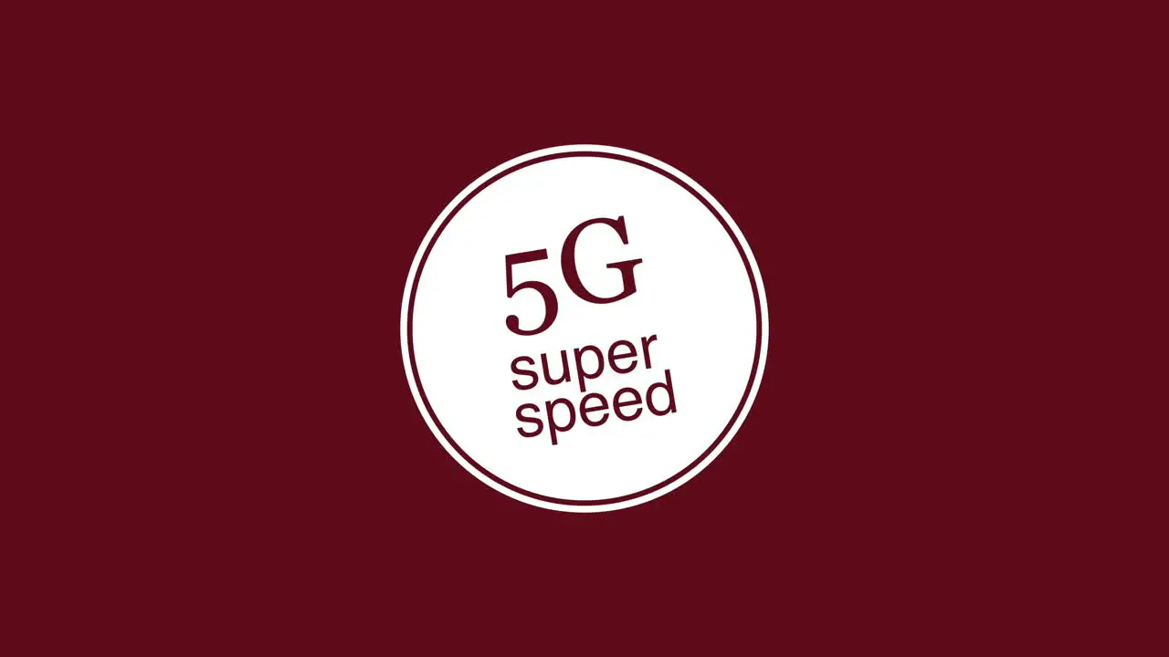 5g super speed red background