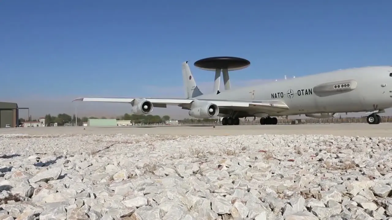 Nato Awacs (Airborne Warning And Control System) B-Roll Of Flight Operations Refueling And Crew Takeoff And Landing