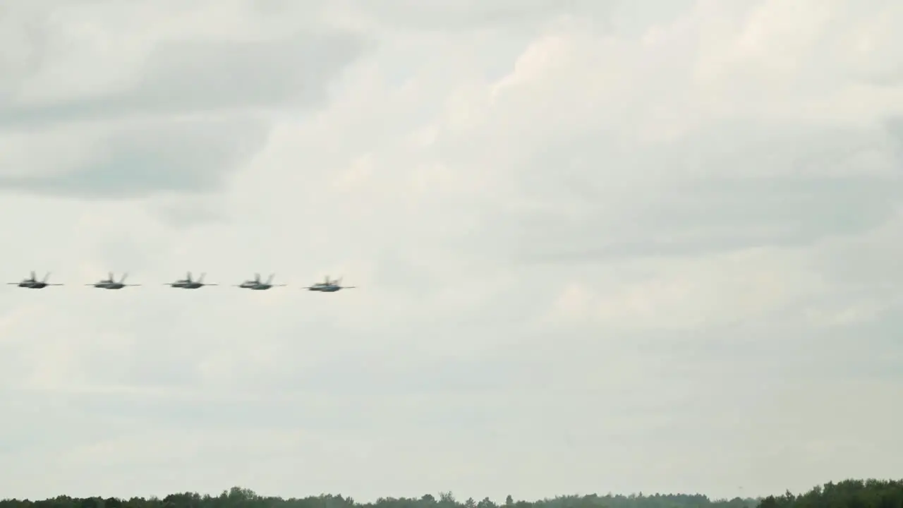 The Blue Angels flight demonstration squadron perform impressive aerobatic feats in the sky