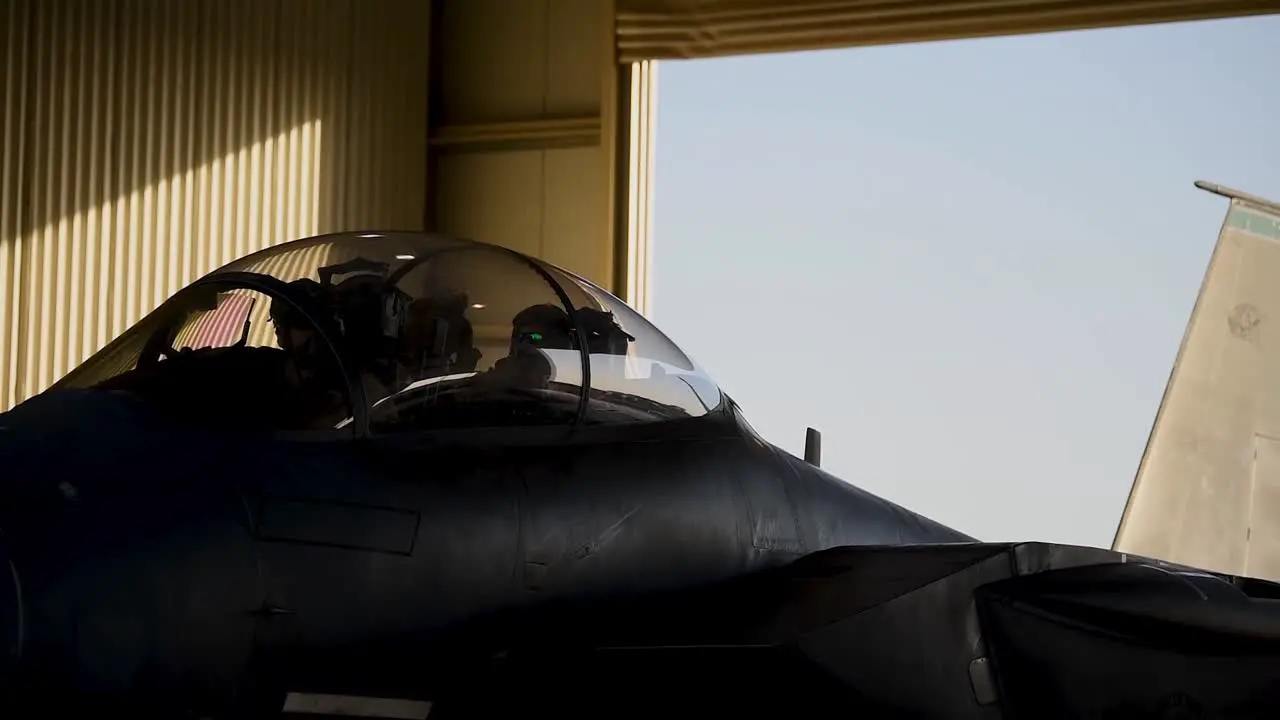 Us Air Force F-15E Strike Eagles Military Fighter Jet Airplanes Arrive At Al Dhafra Air Base United Arab Emirates