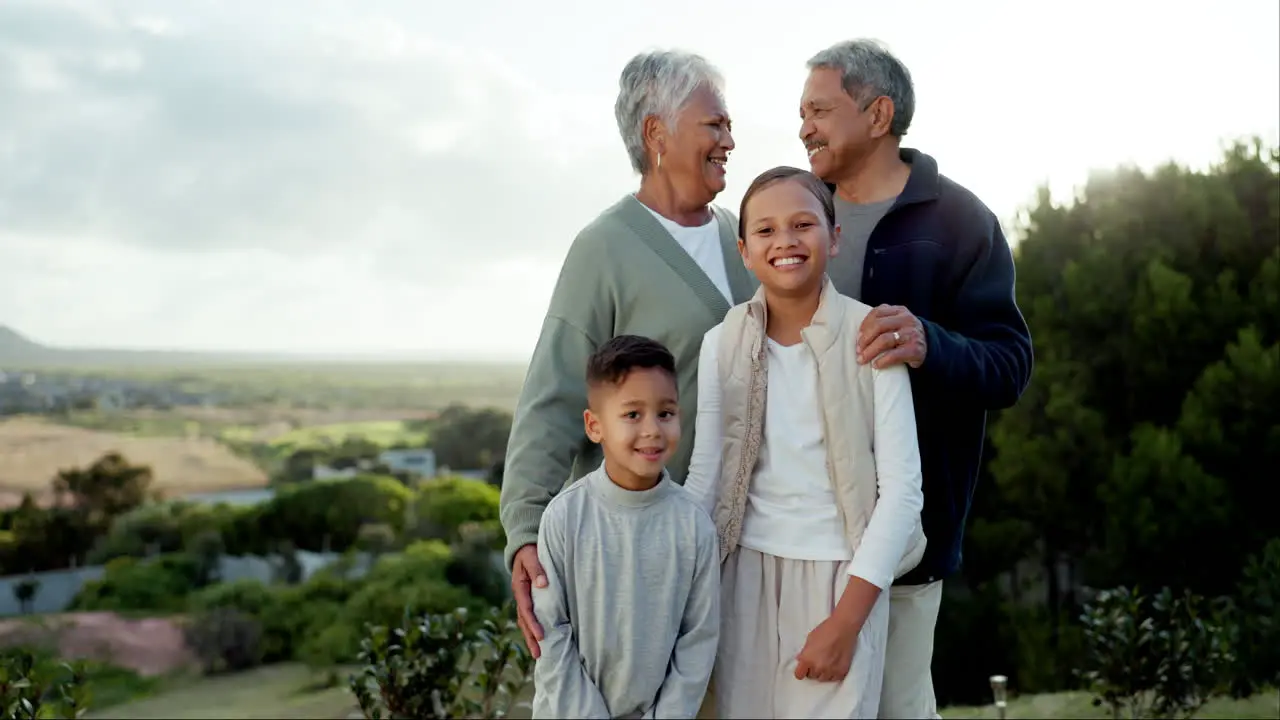 Smile face and grandparents