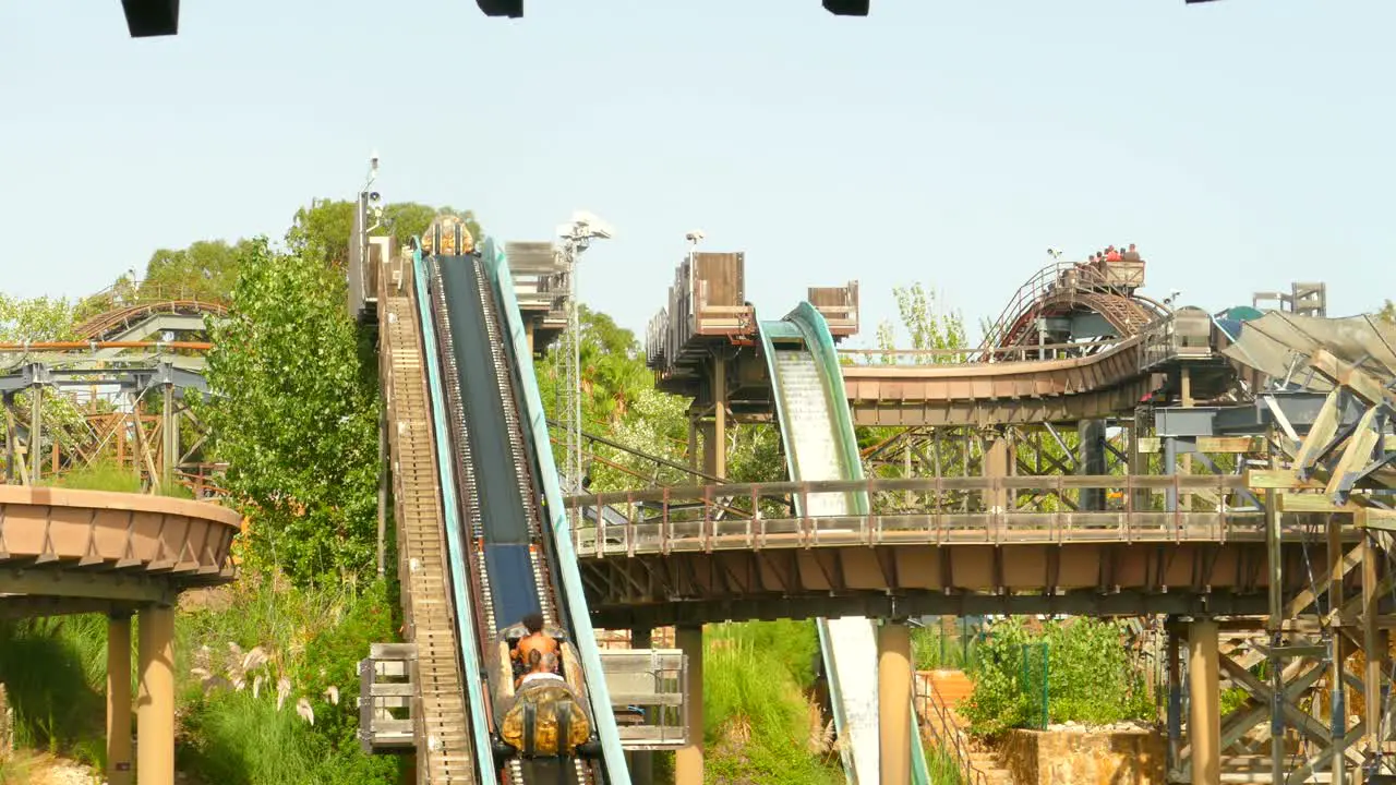 View of the Silver River Far West at Port Aventura Park in Salou Spain