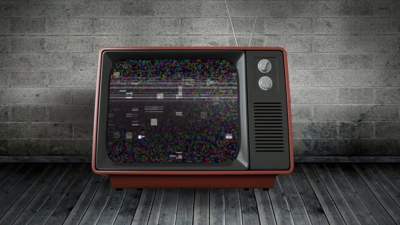 Old television with static 4k