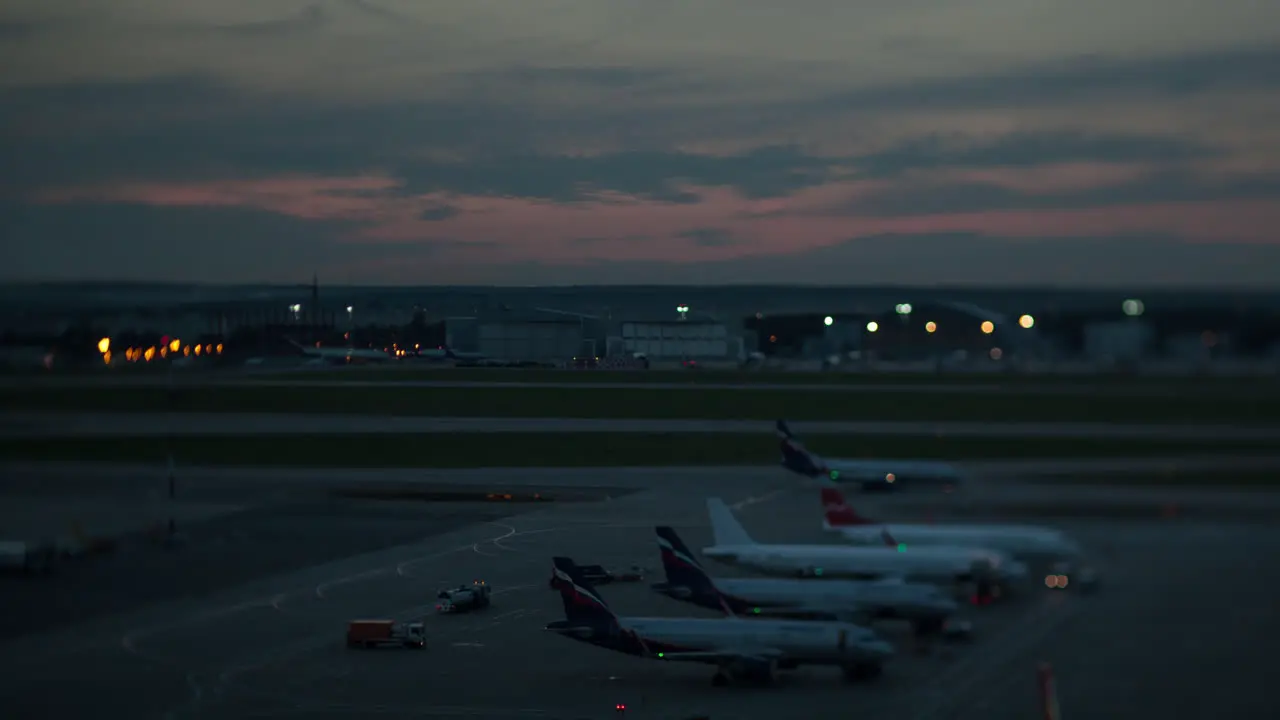 Timelapse of plane traffic in Sheremetyevo Airport Moscow