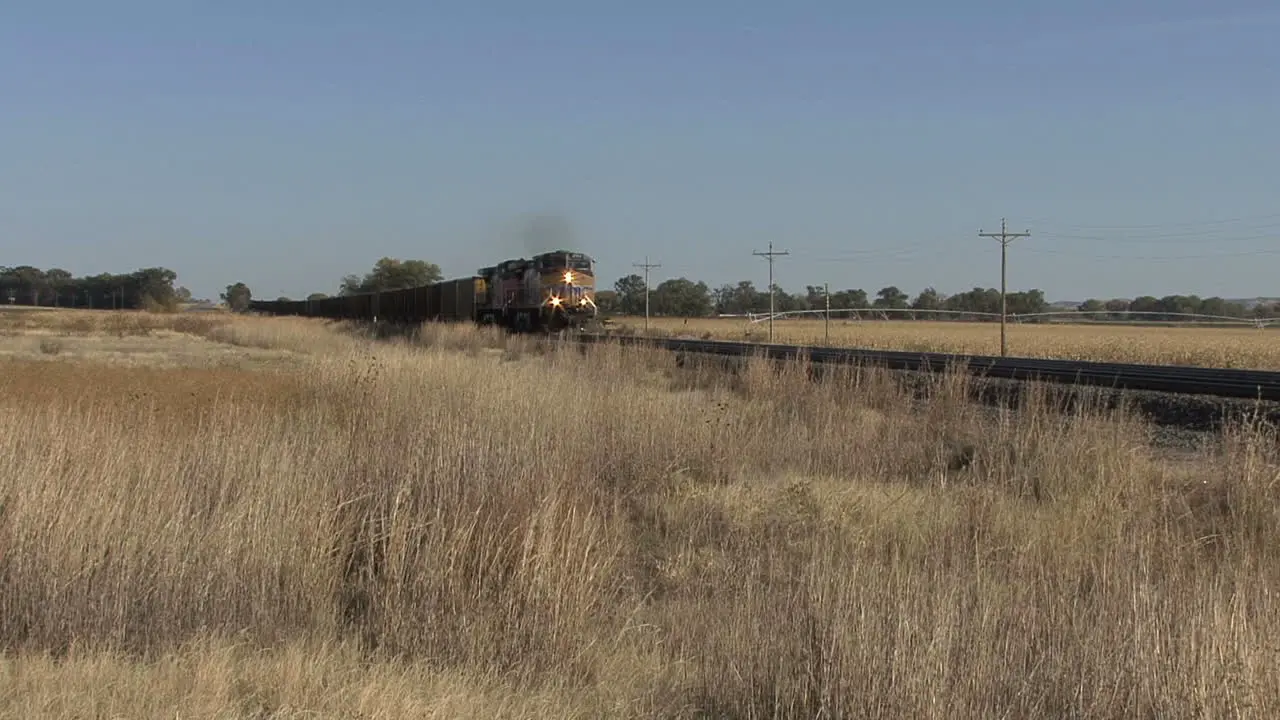 Nebraska train passes by