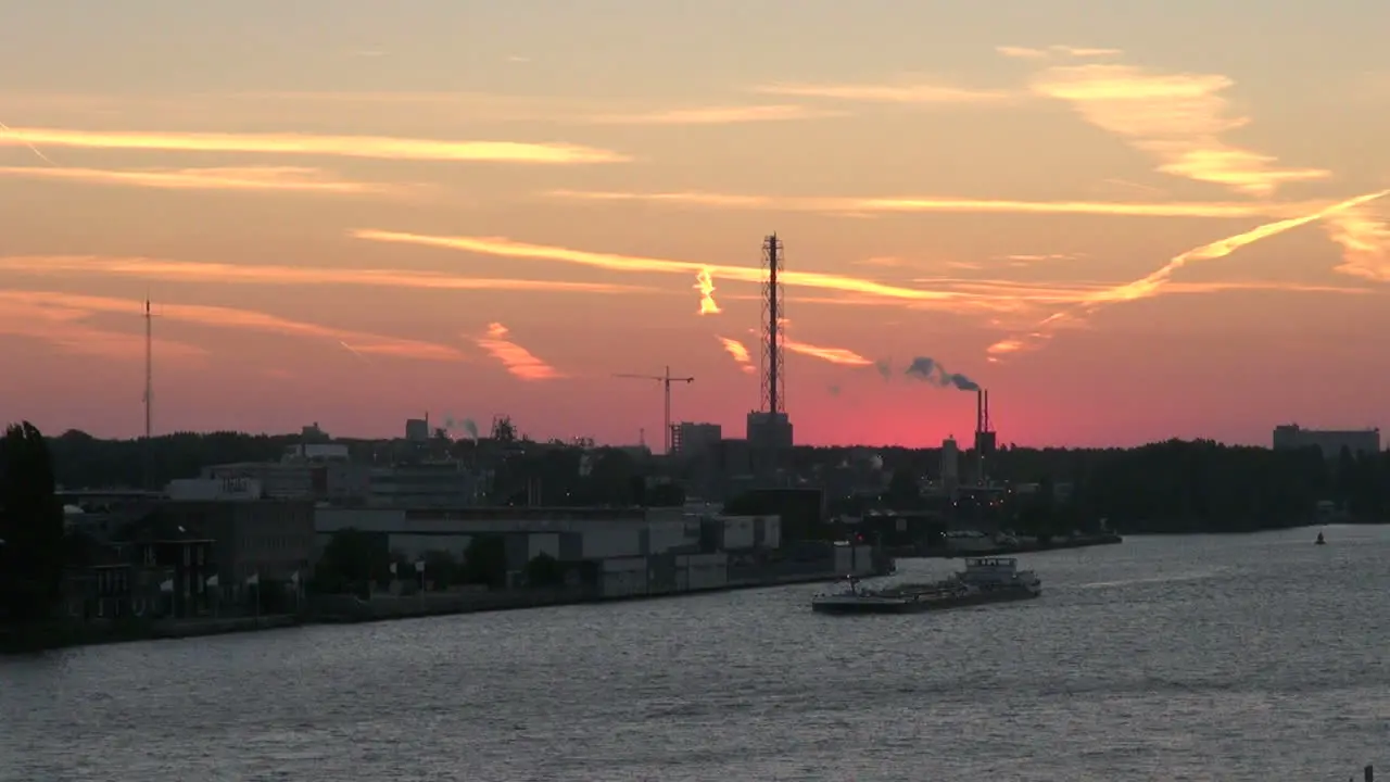 Amsterdam dawn long clip with ship