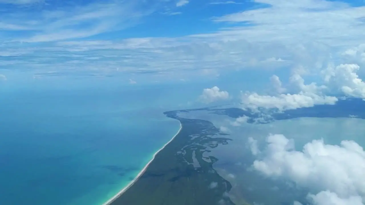 Beautiful scenery shot out of a plane window