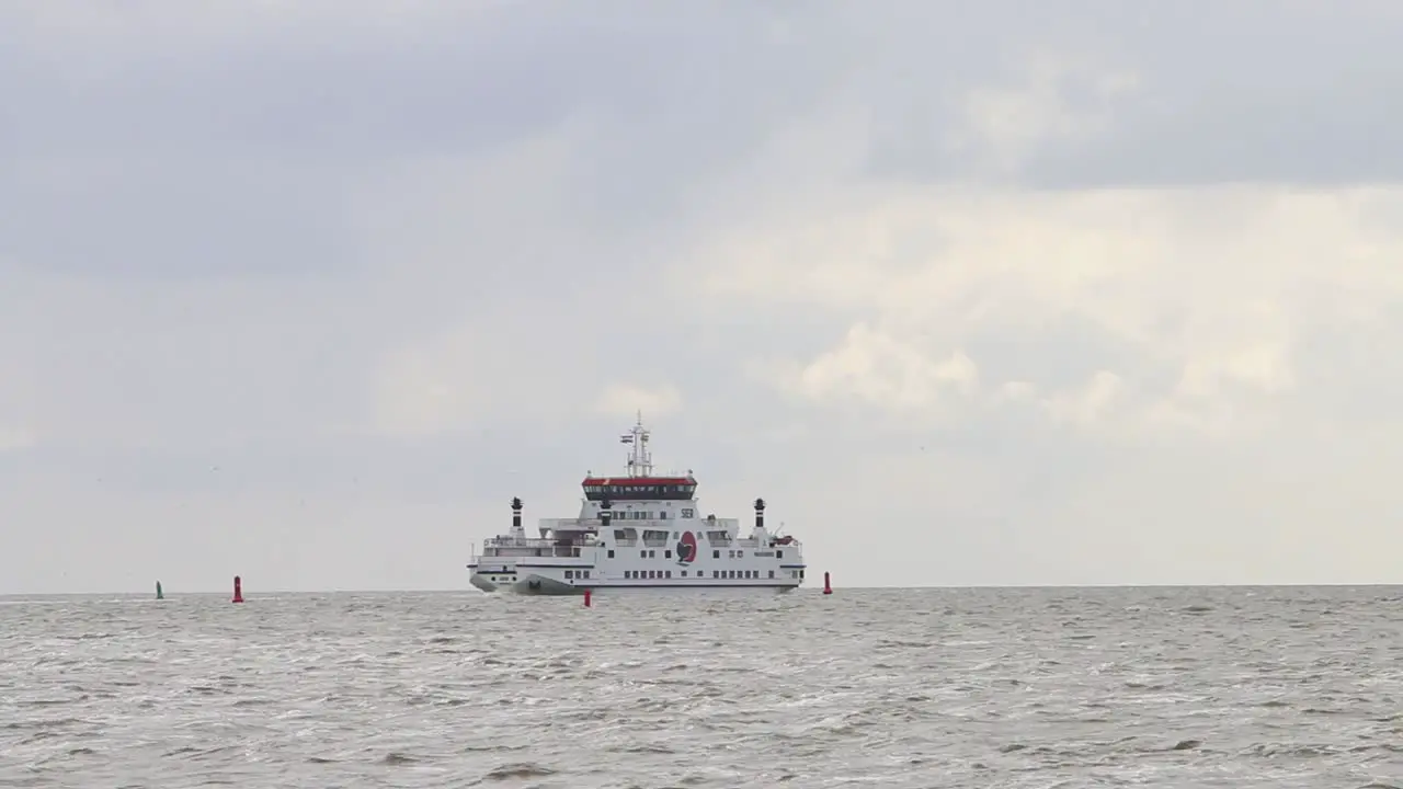 Ferry on its way to one of the Fresian Islands