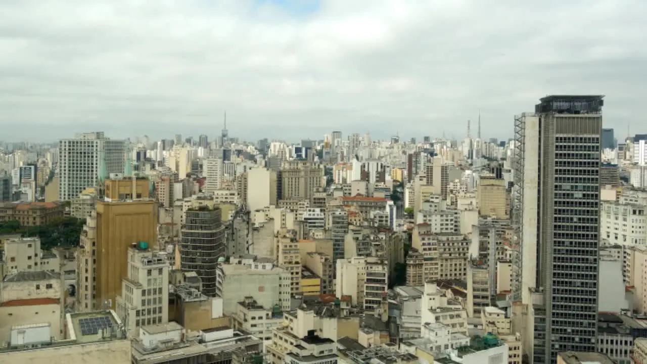 Sao Paulo cityscape panoramic aerial view