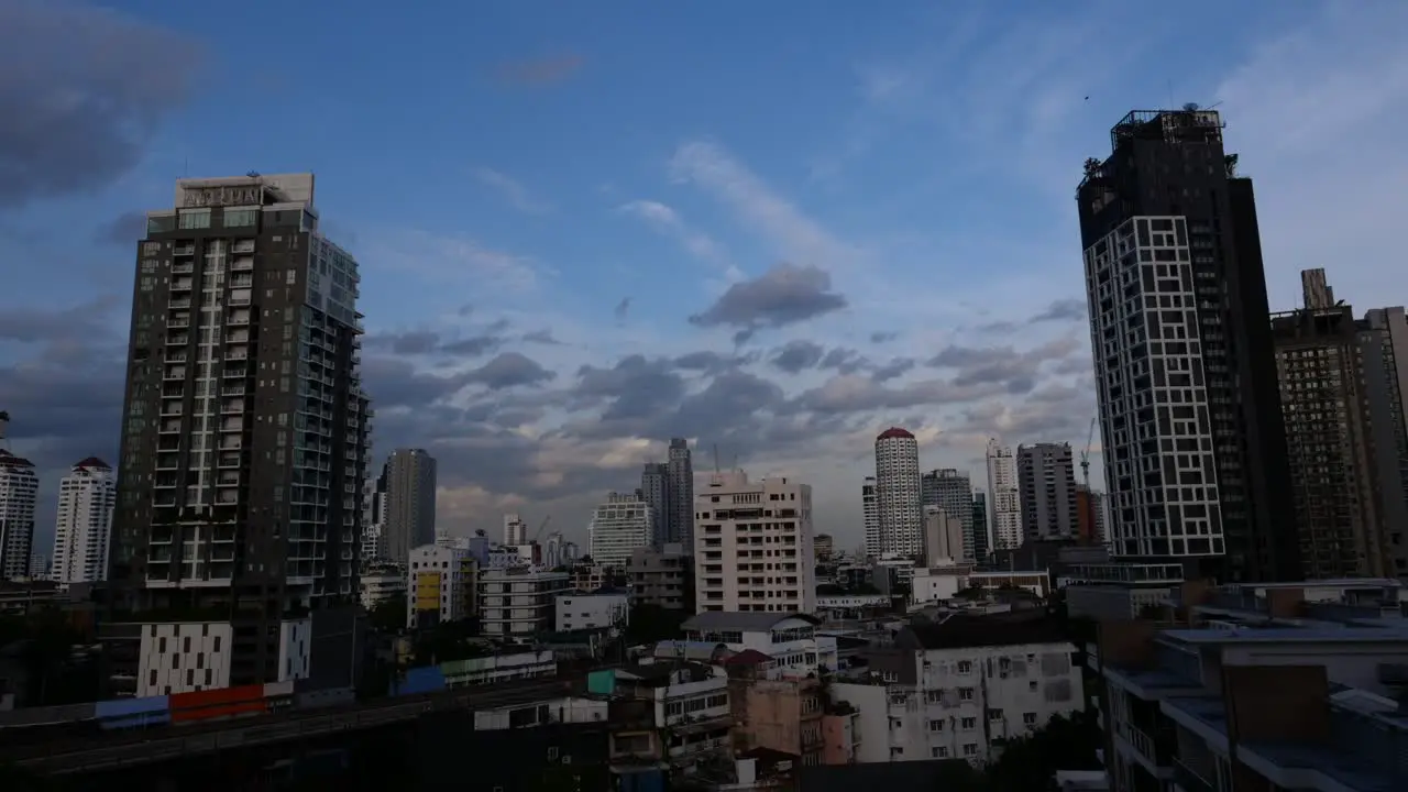 Time lapse of Bangkok Cityscape and BTS