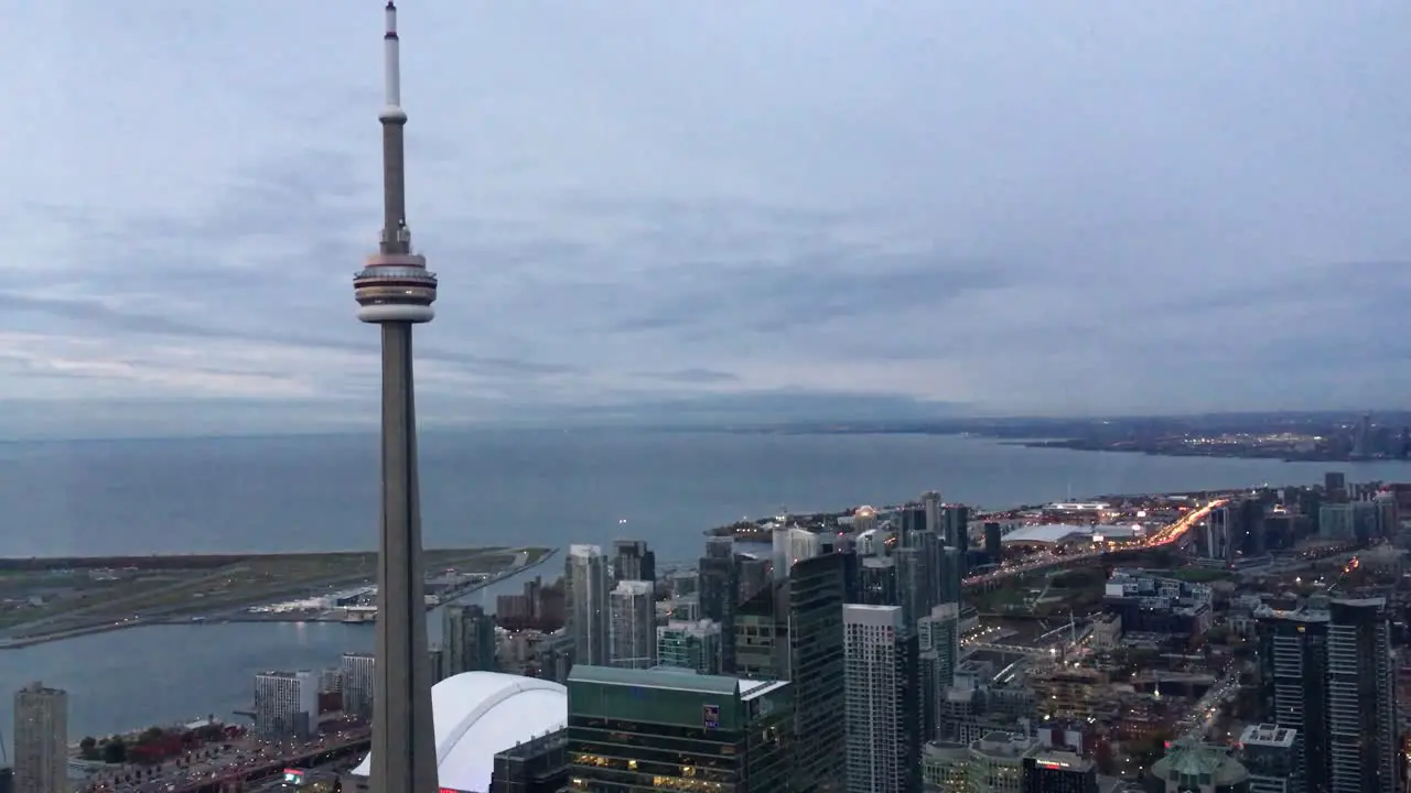 Morning View of the City of Toronto South West Skyline and Lake Ontario