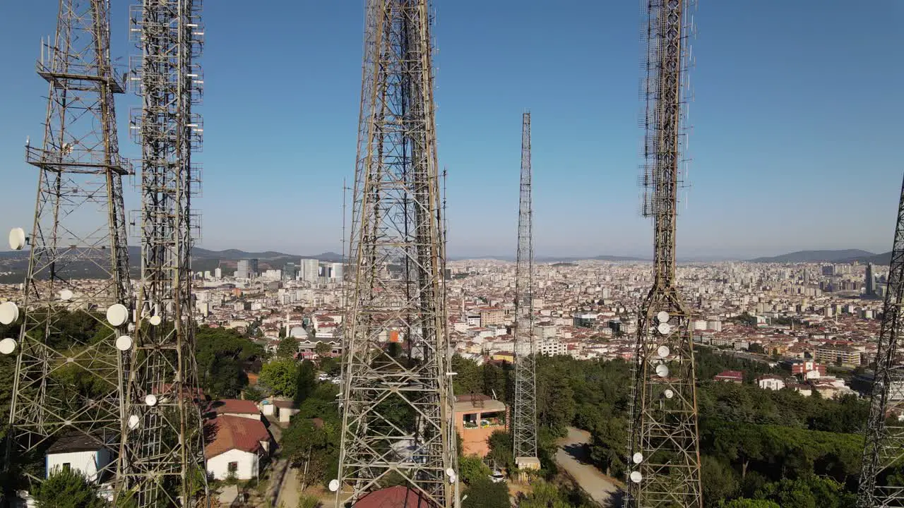 Radio Tower Transmitter Istanbul Drone