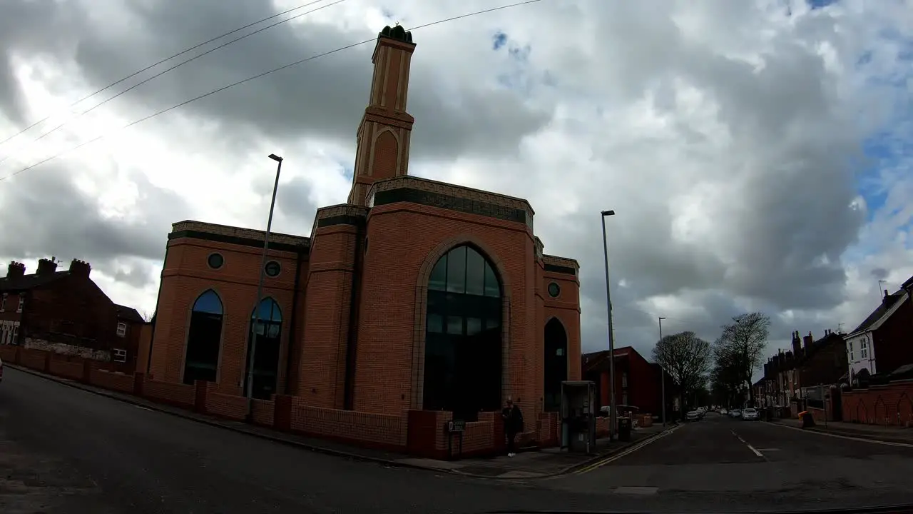 Timelapse time-lapse view of Gilani Noor Mosque in Longton Stoke on Trent Staffordshire the new Mosque being built for the growing muslim community to worship and congregate