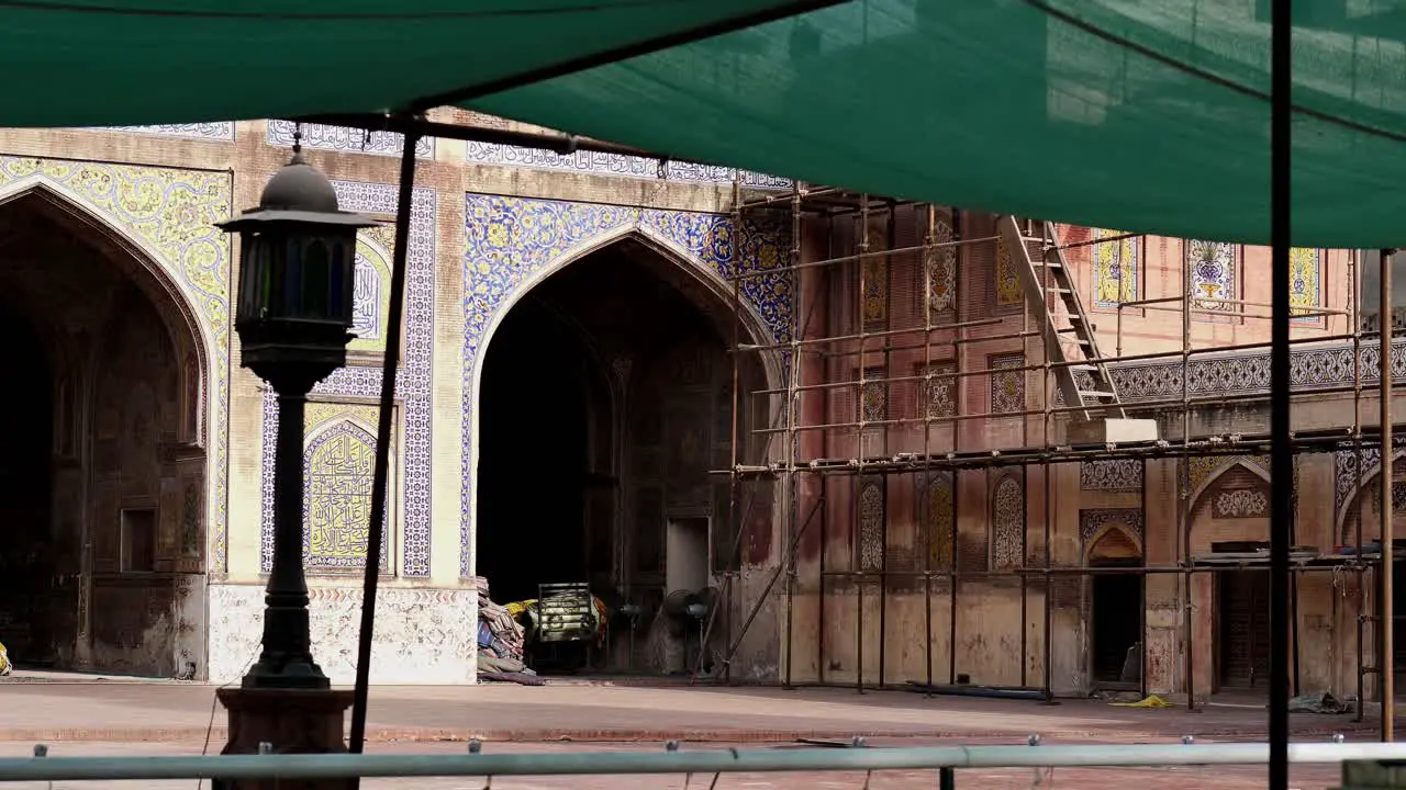 View Of Scaffolding At Wazir Khan Mosque