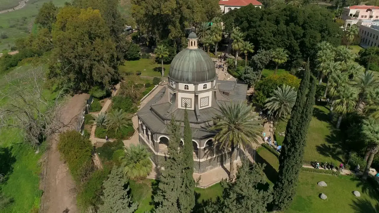 The Church of the Beatitudes Roman Catholic church located on the Mount of Beatitudes by the Sea of Galilee near Tabgha and Capernaum in Israel