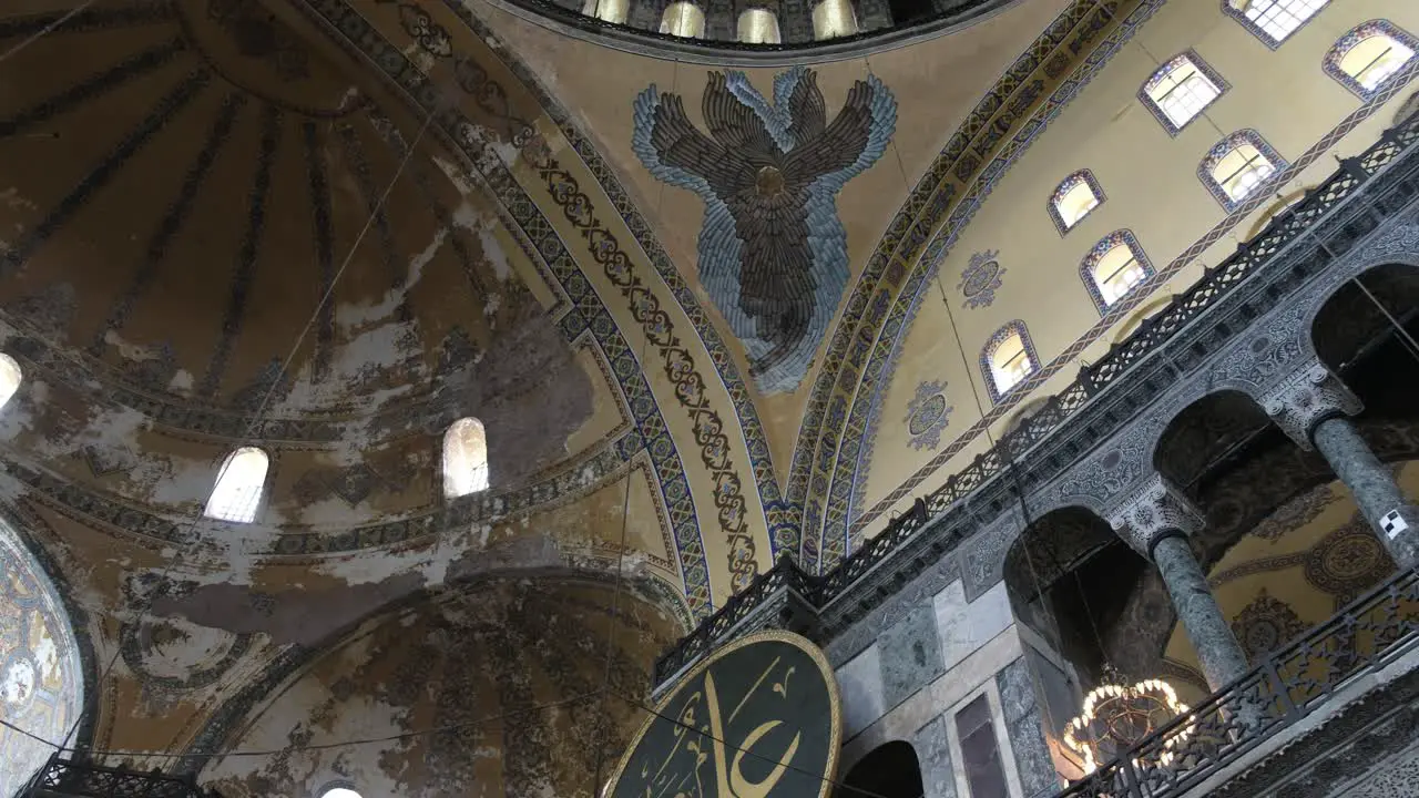 Ayasofia Istanbul Hagia Sophia dome motion camera view