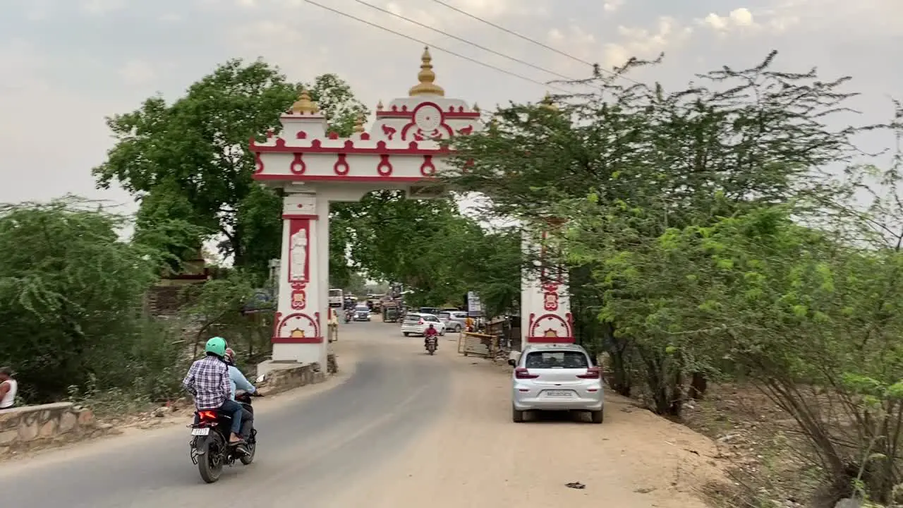 The gate made for the memory of King Bimbisara at Rajgir Bihar