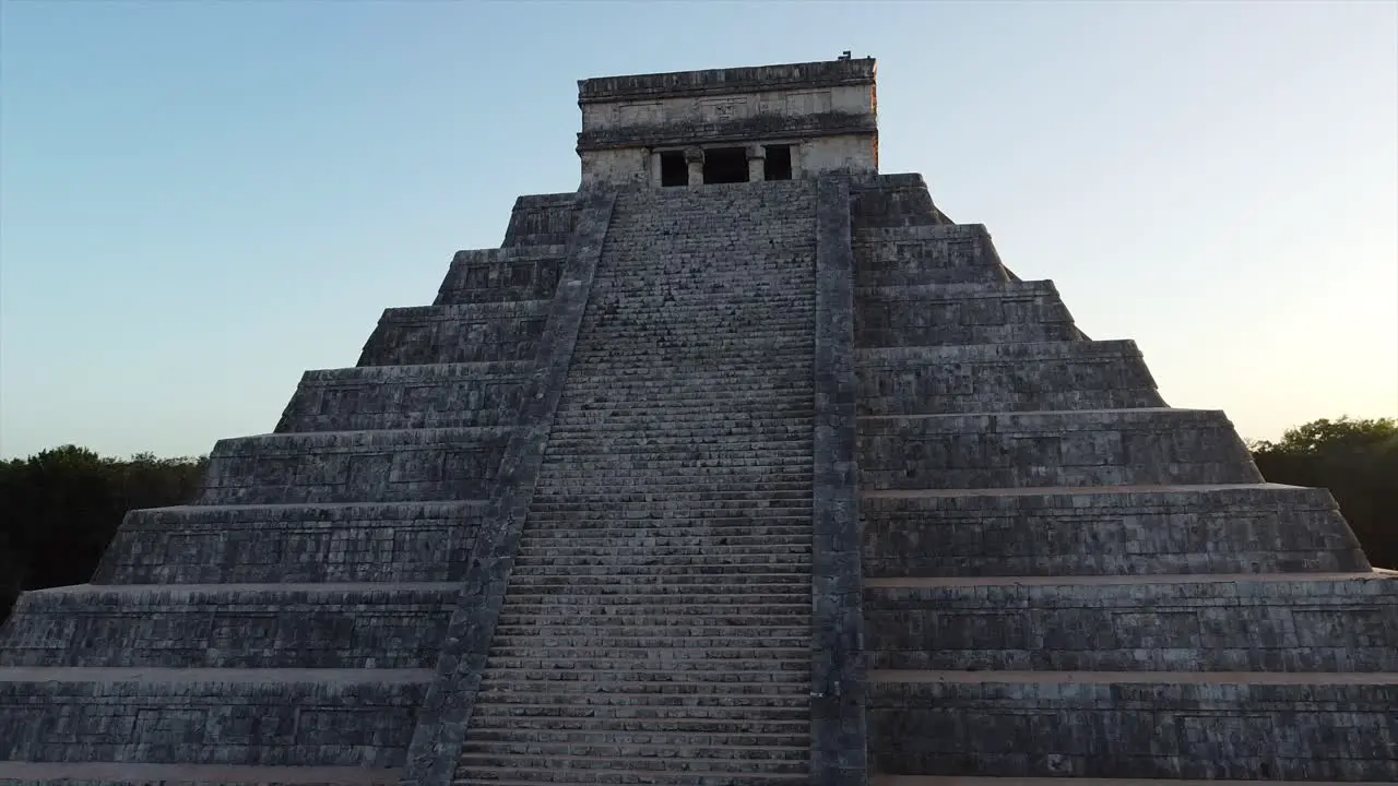 Chichen itza great pyramid during a Sunset